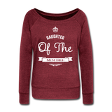 Women's Wideneck Sweatshirt-Daughter of the Most High - cardinal triblend