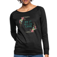 Women’s Crewneck Sweatshirt-Do it all in Love - heather black