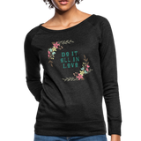 Women’s Crewneck Sweatshirt-Do it all in Love - heather black