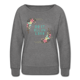 Women’s Crewneck Sweatshirt-Do it all in Love - heather gray