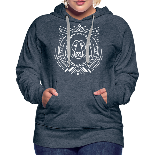 Women’s Premium Hoodie-Protected - heather denim