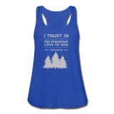 I trust in the steadfast love-Flowy Tank - royal blue