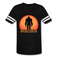 Bigfoot Saw ME Vintage Sport T-Shirt - black/white