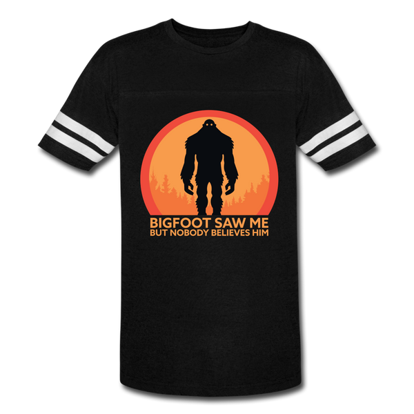 Bigfoot Saw ME Vintage Sport T-Shirt - black/white