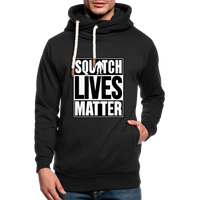 Squatch Lives Matter Shawl Collar Hoodie - black