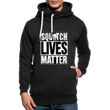 Squatch Lives Matter Shawl Collar Hoodie - black