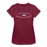 Trained in Warfare Worship - burgundy