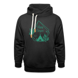 Happy Camper Shawl Collar Hoodie - black