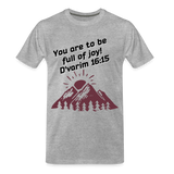 Full of Joy Men’s Premium Organic T-Shirt - heather gray