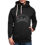 Sukkot in the Mountains Shawl Collar Hoodie - black