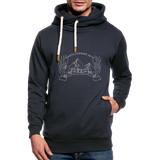 Sukkot in the Mountains Shawl Collar Hoodie - navy