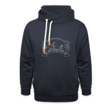Sukkot in the Mountains Shawl Collar Hoodie - navy